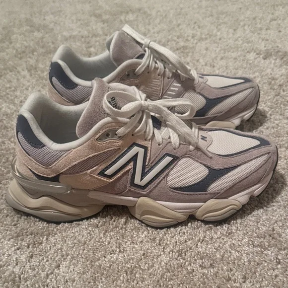 New Balance Beige and Gray Sneakers - Picture 2 of 13